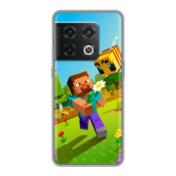 Силиконовый чехол на OnePlus 10 Pro с принтом Майнкрафт Minecraft