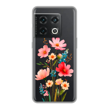 Силиконовый чехол на OnePlus 10 Pro с принтом Цветы