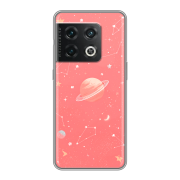 Силиконовый чехол на OnePlus 10 Pro с принтом Розовый космос
