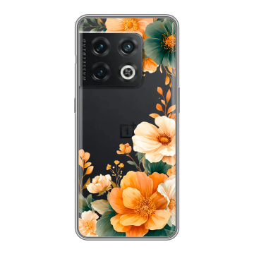 Силиконовый чехол на OnePlus 10 Pro с принтом Цветы принт