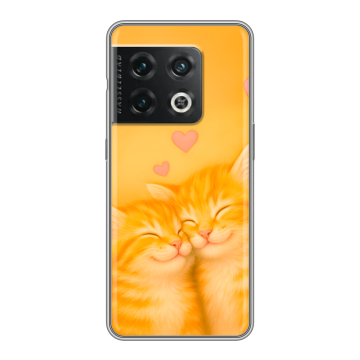 Силиконовый чехол на OnePlus 10 Pro с принтом Милые котята