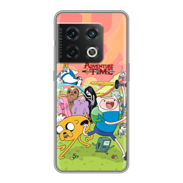 Силиконовый чехол на OnePlus 10 Pro с принтом Adventure time Время приключений