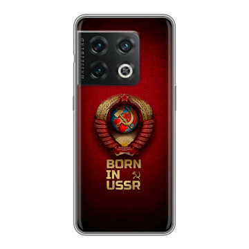 Силиконовый чехол на OnePlus 10 Pro с принтом Флаг Герб СССР