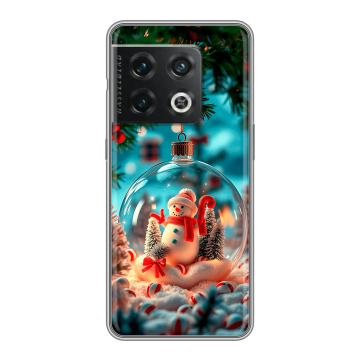 Силиконовый чехол на OnePlus 10 Pro с принтом Новый год