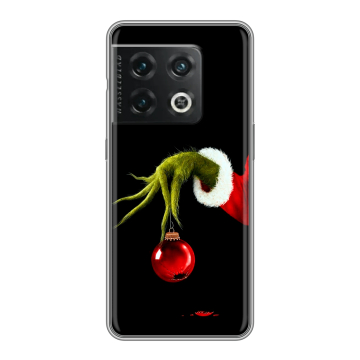 Силиконовый чехол на OnePlus 10 Pro с принтом Новый год Гринч