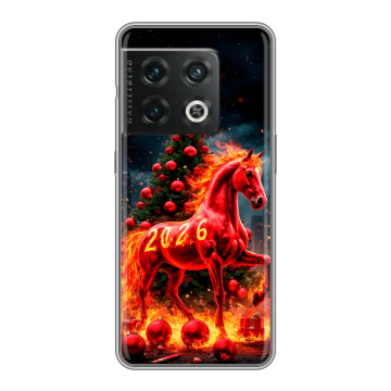 Силиконовый чехол на OnePlus 10 Pro с принтом Новый год