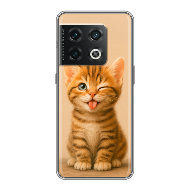 Силиконовый чехол на OnePlus 10 Pro с принтом котенок Силиконовый чехол на OnePlus 10 Pro с принтом котенок