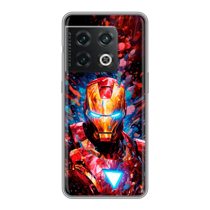 Силиконовый чехол на OnePlus 10 Pro с принтом Железный человек Ironman Силиконовый чехол на OnePlus 10 Pro с принтом Железный человек Ironman