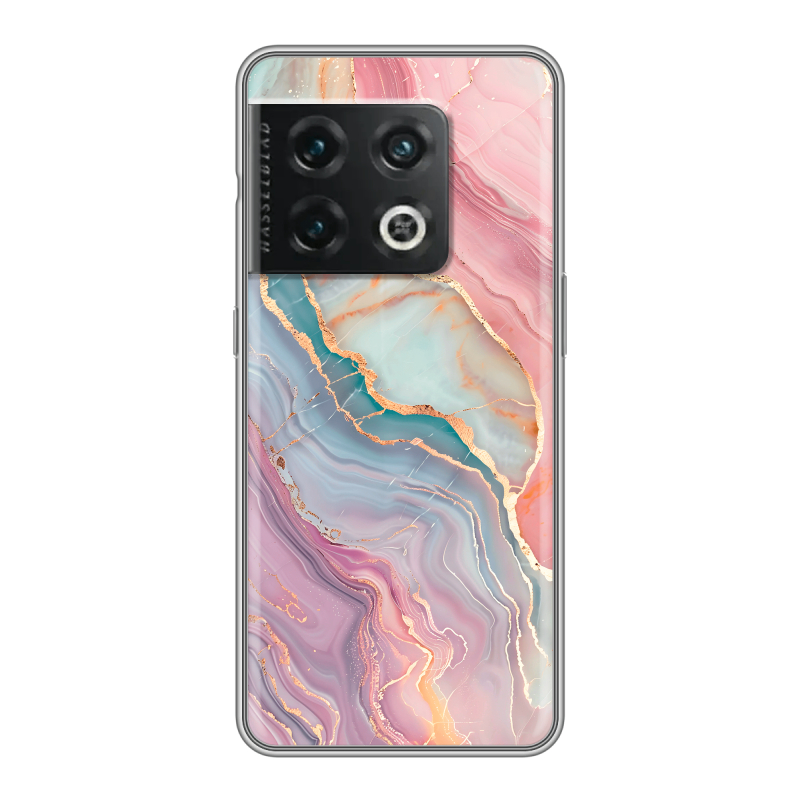 Силиконовый чехол на OnePlus 10 Pro с принтом розовый мрамор Силиконовый чехол на OnePlus 10 Pro с принтом розовый мрамор
