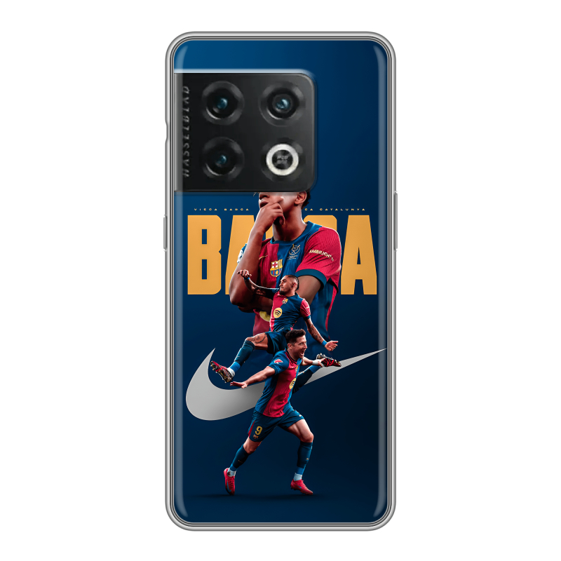 Силиконовый чехол на OnePlus 10 Pro с принтом Барселона Barca Yamal Силиконовый чехол на OnePlus 10 Pro с принтом Барселона Barca Yamal