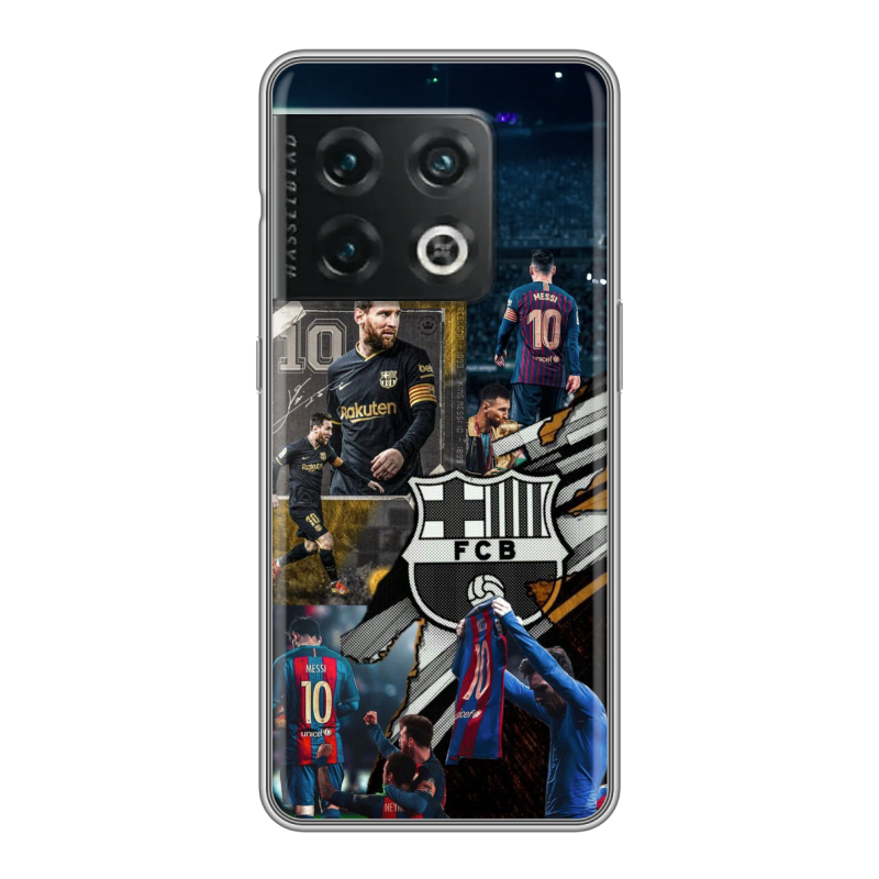Силиконовый чехол на OnePlus 10 Pro с принтом Messi Barcelona Силиконовый чехол на OnePlus 10 Pro с принтом Messi Barcelona