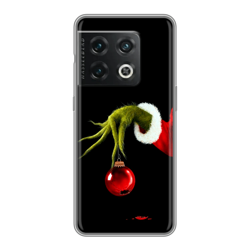 Силиконовый чехол на OnePlus 10 Pro с принтом Новый год Гринч Силиконовый чехол на OnePlus 10 Pro с принтом Новый год Гринч