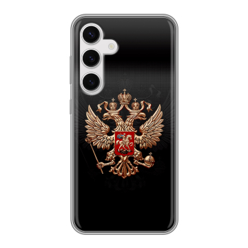 Силиконовый чехол на Samsung Galaxy S24 с принтом Герб России