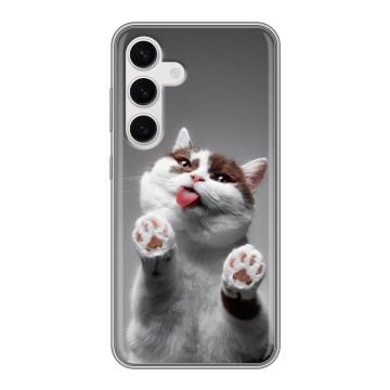 Силиконовый чехол на Samsung Galaxy S24 с принтом Коты