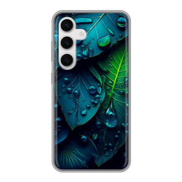 Силиконовый чехол на Samsung Galaxy S24 с принтом Листья
