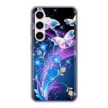 Силиконовый чехол на Samsung Galaxy S24 с принтом Бабочки Силиконовый чехол на Samsung Galaxy S24 с принтом Бабочки