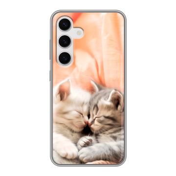 Силиконовый чехол на Samsung Galaxy S24 с принтом Котята Силиконовый чехол на Samsung Galaxy S24 с принтом Котята