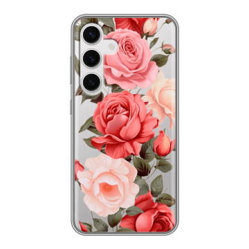 Силиконовый чехол на Samsung Galaxy S24 с принтом Розы Силиконовый чехол на Samsung Galaxy S24 с принтом Розы