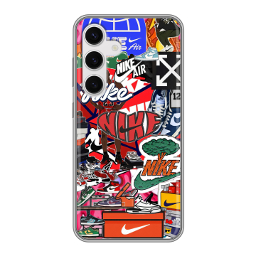 Силиконовый чехол на Samsung Galaxy S24 с принтом Найк Nike яркий Силиконовый чехол на Samsung Galaxy S24 с принтом Найк Nike яркий