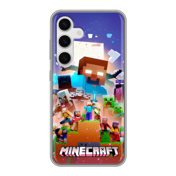 Силиконовый чехол на Samsung Galaxy S24 с принтом Майнкрафт Minecraft Силиконовый чехол на Samsung Galaxy S24 с принтом Майнкрафт Minecraft