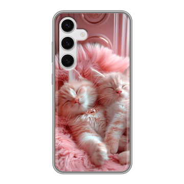 Силиконовый чехол на Samsung Galaxy S24 с принтом котята котики Силиконовый чехол на Samsung Galaxy S24 с принтом котята котики