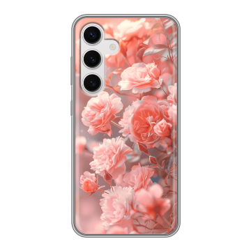 Силиконовый чехол на Samsung Galaxy S24 с принтом Розы цветы Силиконовый чехол на Samsung Galaxy S24 с принтом Розы цветы
