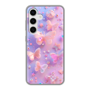 Силиконовый чехол на Samsung Galaxy S24 с принтом Бабочки