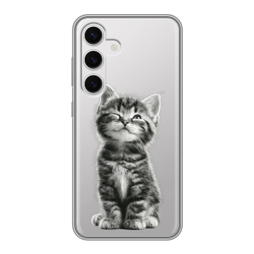 Силиконовый чехол на Samsung Galaxy S24 с принтом Котенок Силиконовый чехол на Samsung Galaxy S24 с принтом Котенок