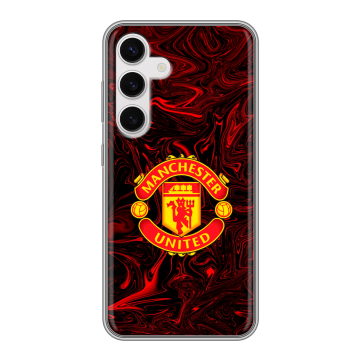 Силиконовый чехол на Samsung Galaxy S24 с принтом Manchester United Силиконовый чехол на Samsung Galaxy S24 с принтом Manchester United