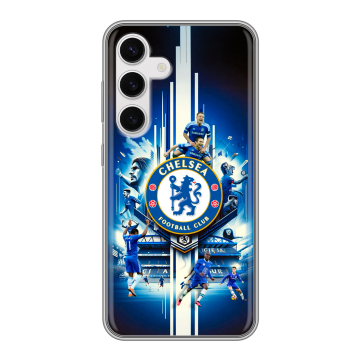 Силиконовый чехол на Samsung Galaxy S24 с принтом Chelsea Челси Силиконовый чехол на Samsung Galaxy S24 с принтом Chelsea Челси