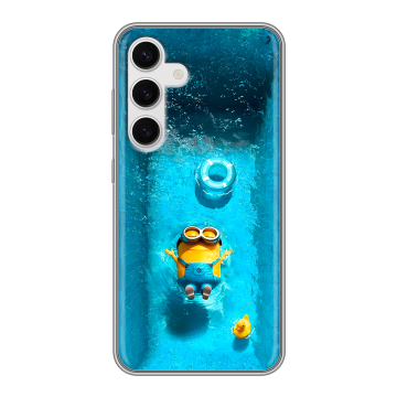 Силиконовый чехол на Samsung Galaxy S24 с принтом Миньоны Силиконовый чехол на Samsung Galaxy S24 с принтом Миньоны