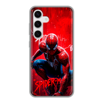 Силиконовый чехол на Samsung Galaxy S24 с принтом Spiderman Человек паук Силиконовый чехол на Samsung Galaxy S24 с принтом Spiderman Человек паук