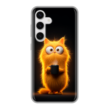 Силиконовый чехол на Samsung Galaxy S24 с принтом Смешной кот Силиконовый чехол на Samsung Galaxy S24 с принтом Смешной кот