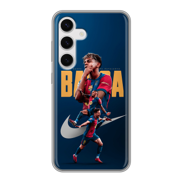 Силиконовый чехол на Samsung Galaxy S24 с принтом Барселона Barca Yamal Силиконовый чехол на Samsung Galaxy S24 с принтом Барселона Barca Yamal