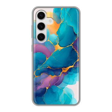 Силиконовый чехол на Samsung Galaxy S24 с принтом Мрамор блестки Силиконовый чехол на Samsung Galaxy S24 с принтом Мрамор блестки