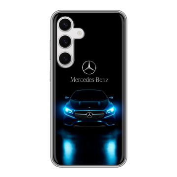 Силиконовый чехол на Samsung Galaxy S24 с принтом Mercedes Мерседес