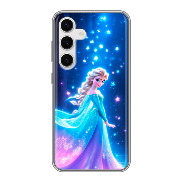 Силиконовый чехол на Samsung Galaxy S24 с принтом Холодное сердце Frozen Силиконовый чехол на Samsung Galaxy S24 с принтом Холодное сердце Frozen