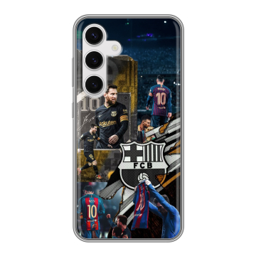 Силиконовый чехол на Samsung Galaxy S24 с принтом Messi Barcelona Силиконовый чехол на Samsung Galaxy S24 с принтом Messi Barcelona
