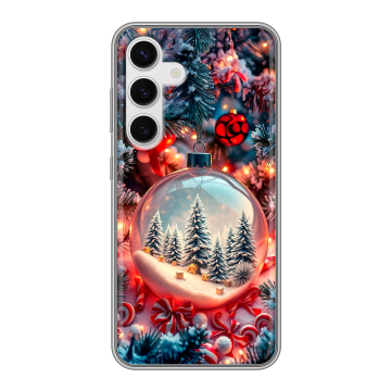Силиконовый чехол на Samsung Galaxy S24 с принтом Новый год Силиконовый чехол на Samsung Galaxy S24 с принтом Новый год