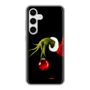 Силиконовый чехол на Samsung Galaxy S24 с принтом Новый год Гринч Силиконовый чехол на Samsung Galaxy S24 с принтом Новый год Гринч