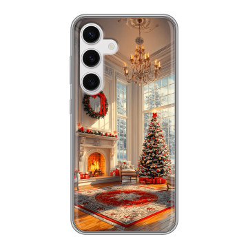 Силиконовый чехол на Samsung Galaxy S24 с принтом Новый год Силиконовый чехол на Samsung Galaxy S24 с принтом Новый год