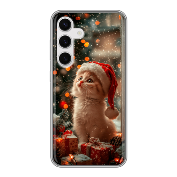 Силиконовый чехол на Samsung Galaxy S24 с принтом Новый год Силиконовый чехол на Samsung Galaxy S24 с принтом Новый год
