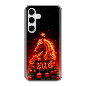 Силиконовый чехол на Samsung Galaxy S24 с принтом Новый год Силиконовый чехол на Samsung Galaxy S24 с принтом Новый год