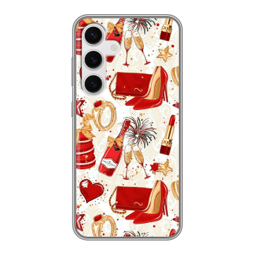 Силиконовый чехол на Samsung Galaxy S24 с принтом Новый год Силиконовый чехол на Samsung Galaxy S24 с принтом Новый год
