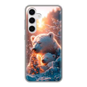 Силиконовый чехол на Samsung Galaxy S24 с принтом Новый год Силиконовый чехол на Samsung Galaxy S24 с принтом Новый год