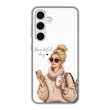 Силиконовый чехол на Samsung Galaxy S24 с принтом женский Силиконовый чехол на Samsung Galaxy S24 с принтом женский