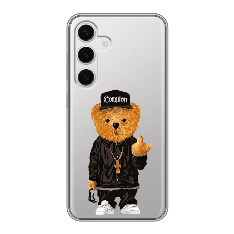 Силиконовый чехол на Samsung Galaxy S24 с принтом Плюшевый медведь Силиконовый чехол на Samsung Galaxy S24 с принтом Плюшевый медведь