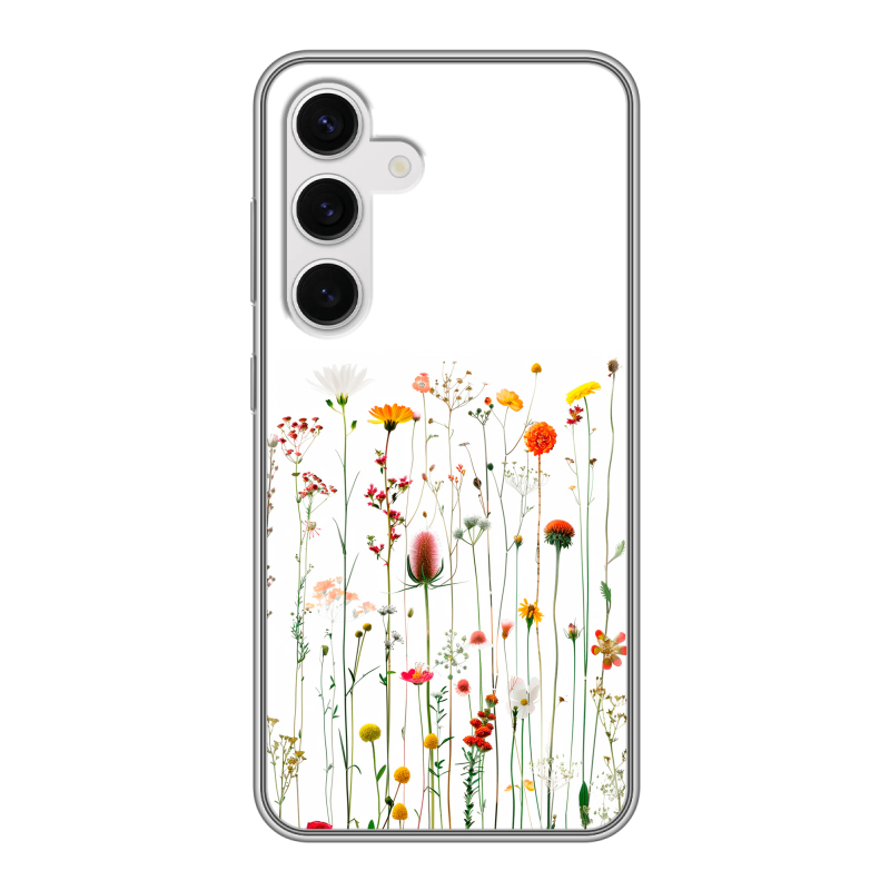 Силиконовый чехол на Samsung Galaxy S24 с принтом цветы Силиконовый чехол на Samsung Galaxy S24 с принтом цветы