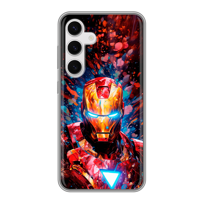 Силиконовый чехол на Samsung Galaxy S24 с принтом Железный человек Ironman Силиконовый чехол на Samsung Galaxy S24 с принтом Железный человек Ironman