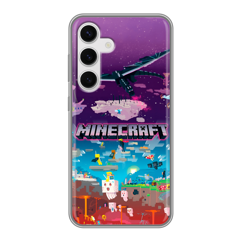 Силиконовый чехол на Samsung Galaxy S24 с принтом Майнкрафт Minecraft Силиконовый чехол на Samsung Galaxy S24 с принтом Майнкрафт Minecraft